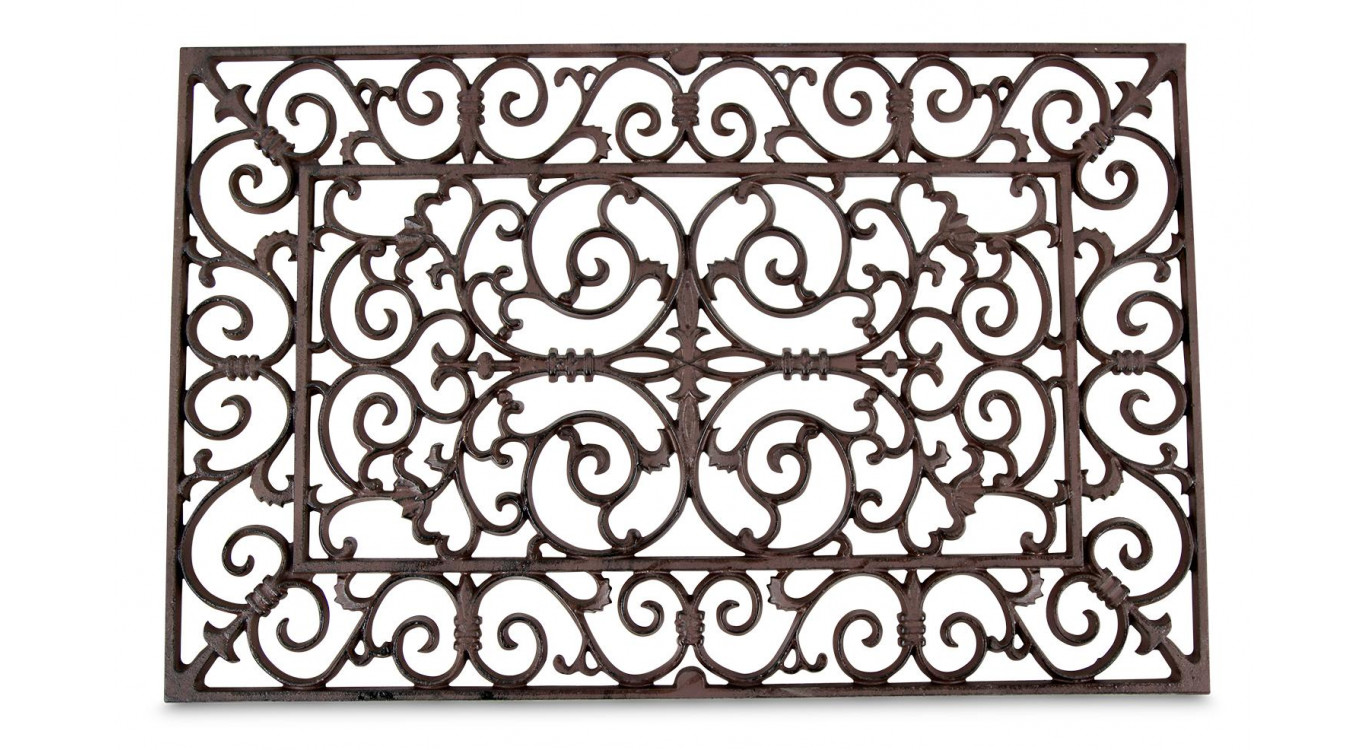 Paillasson rectangulaire fonte marron 72x46x2cm