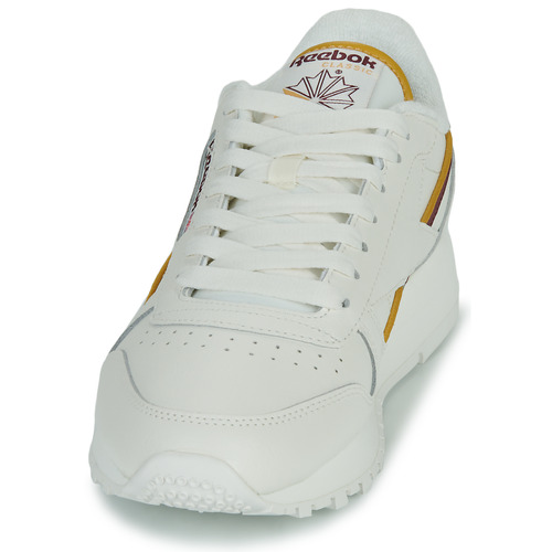 Reebok Classic - CLASSIC LEATHER - Blanc / Bordeaux / Jaune