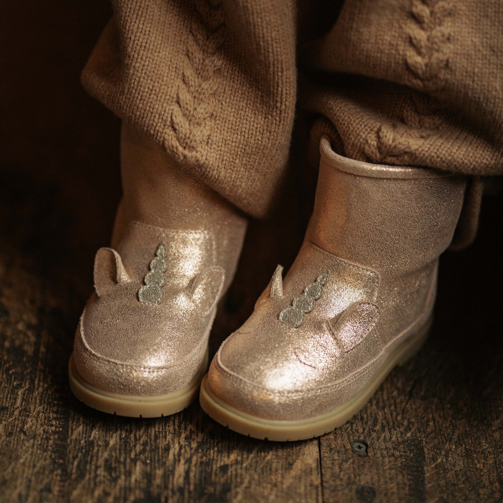 Stiefel Xelly Unicorn Powder Metallic Leather