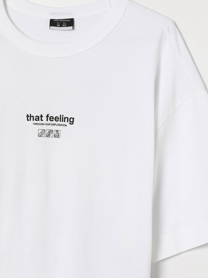 Camiseta estampada com estampa maxi - Branca