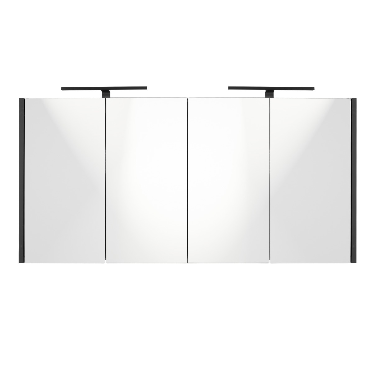 Best Design Happy spiegelkast met verlichting 120x60cm zwart mat
