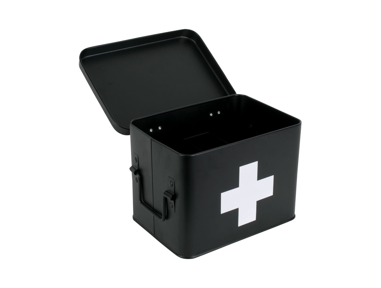 Medicine storage box medium metal matt black