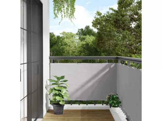 écran d'intimité de balcon gris 400x120 cm PVC