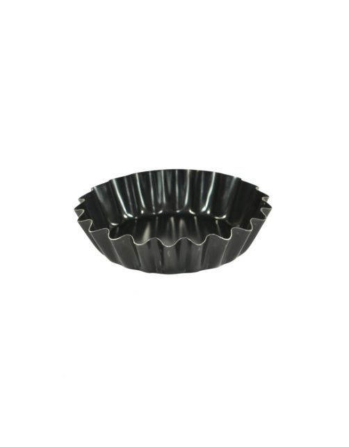 Maitre Patissier Set 4 Gegroefde Taartvormpjes - Bakproducten - 9 cm Blauw