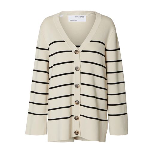 Selected Femme Liva Strikcardigan, Birch, L