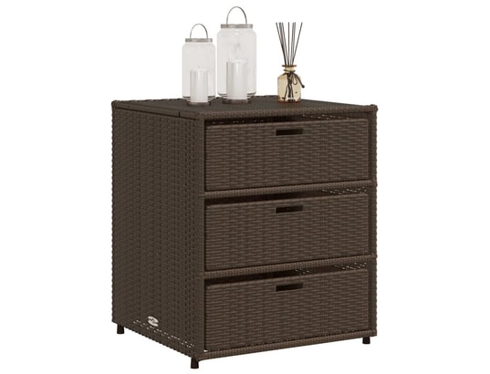 VIDAXL - Armoire de jardin Armoire de rangement de jardin marron 55x59x69cm résine tres...