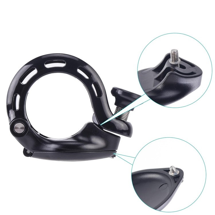 2in1 Fahrrad Ring Glocke Velo Klingel Hupe mit Apple AirTag Halterung - Schwarz