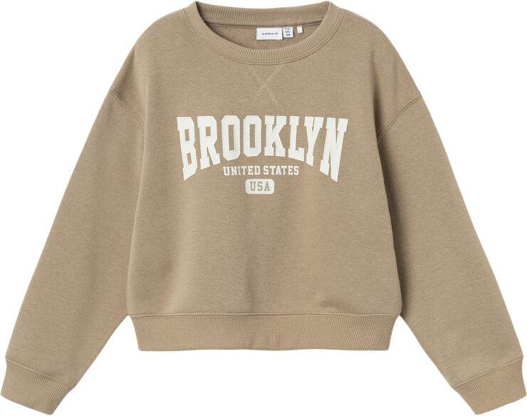 Name It NKFNIKNAKS LS SHORT RLX SWEAT BRU Kelp