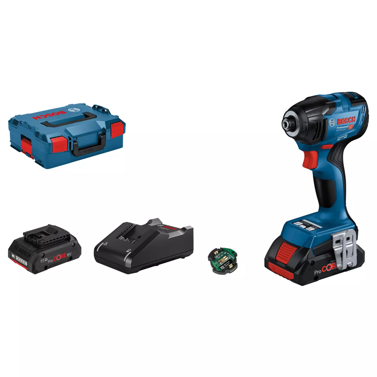 Bosch GDR 18V-210 C 18V Li-Ion accu slagschroevendraaier set (2x4.0Ah) in L-Boxx