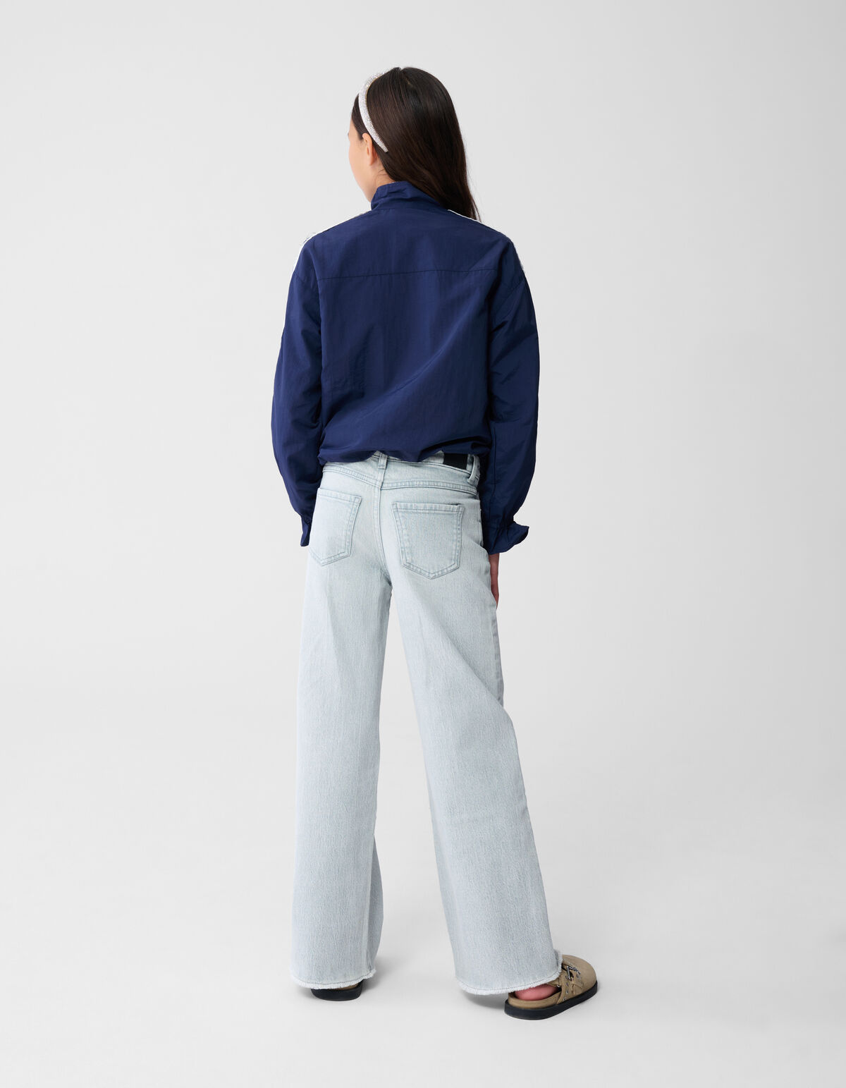 Wide Leg Fit Jeans Lichtgrijs