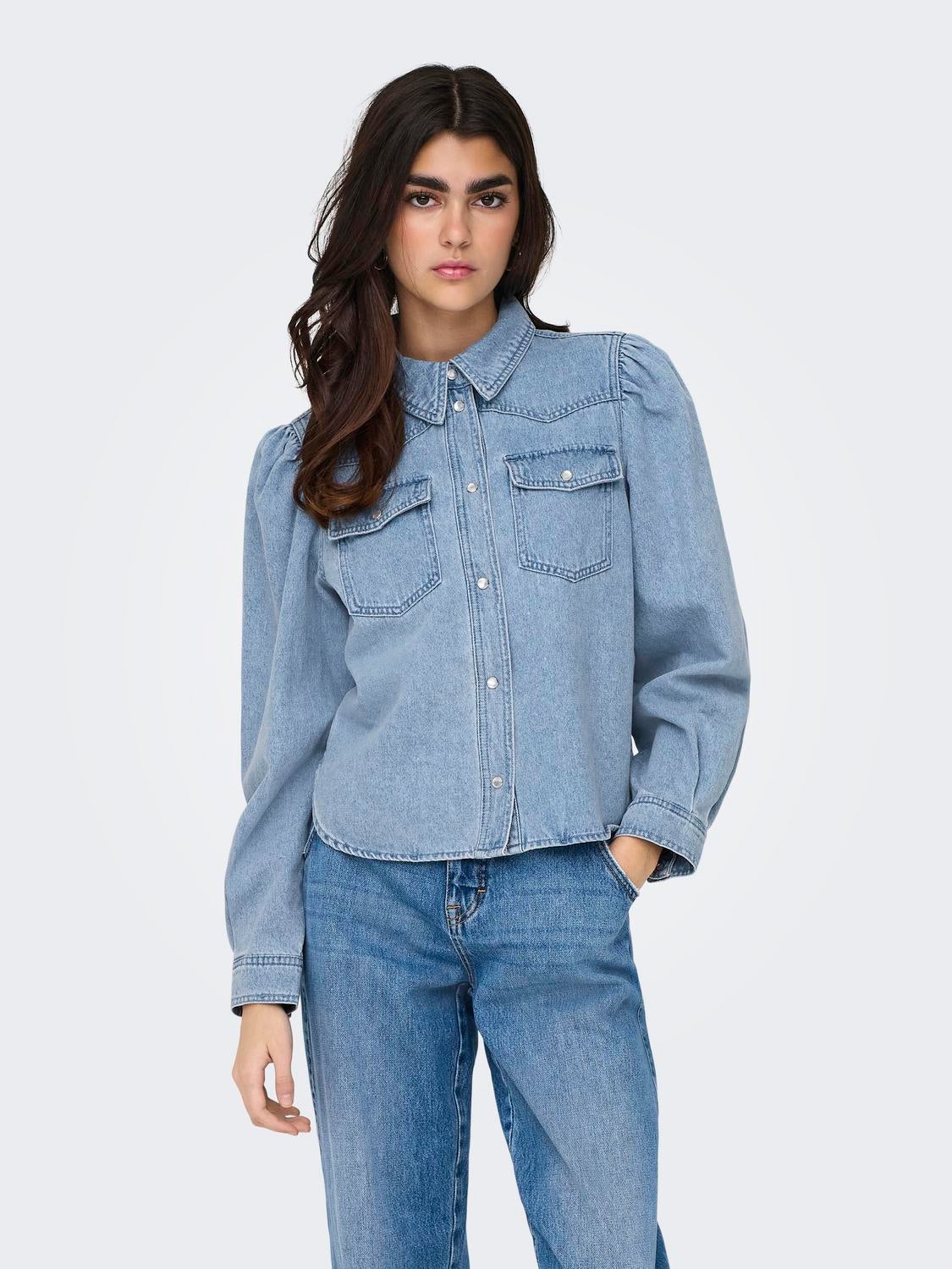 ONLCOREY Jeanshemd Light Blue Denim