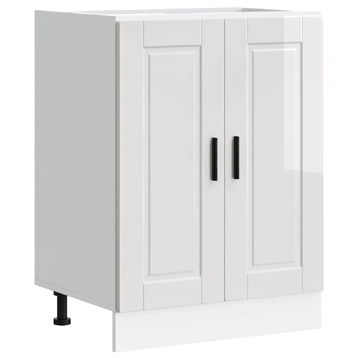 vidaXL Armoire de Cuisine Porto - Blanc Brillant