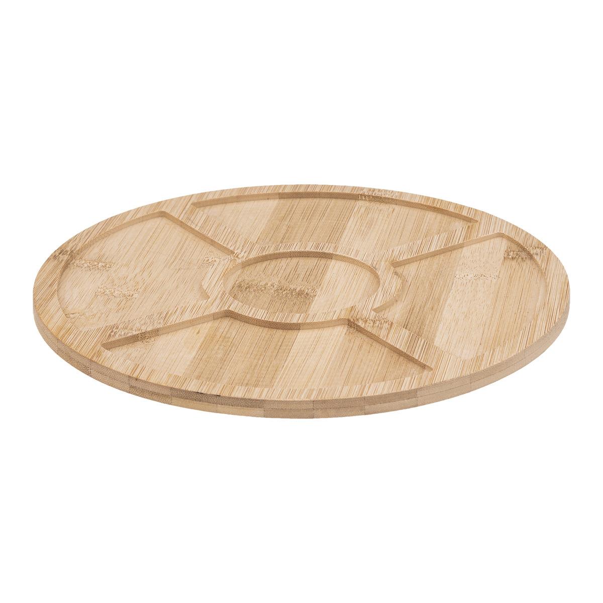SET APERITIF BAMBOU BLANC ROND X6 PIECES