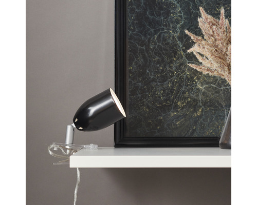 LED klemspot 3W 270 lm 3000 KH 11 cm Leo zwart