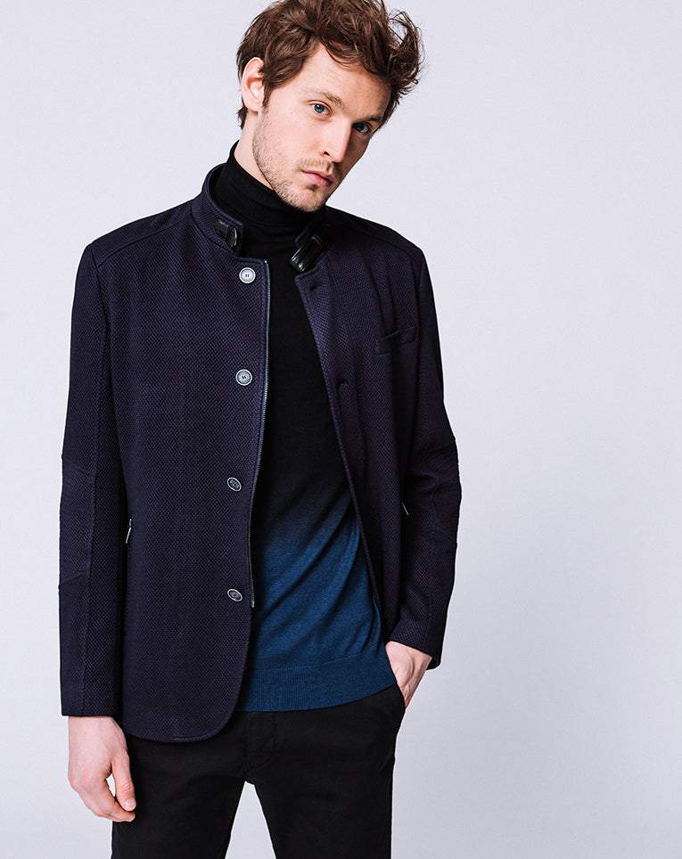 Veste sport avec parmenture marine 