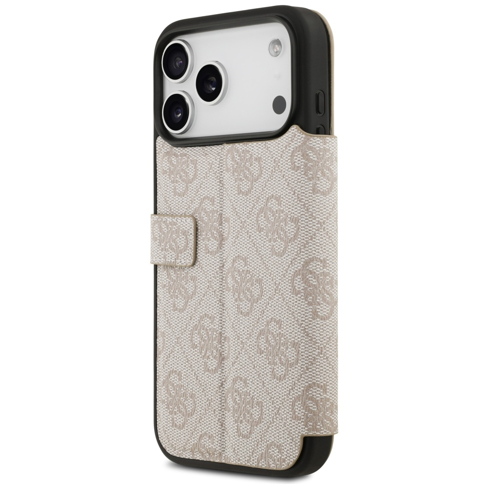 iPhone 17 Pro Max Leder Tasche Book 4G Metal Logo (GUBKP17X4GMGPI) - Rosa