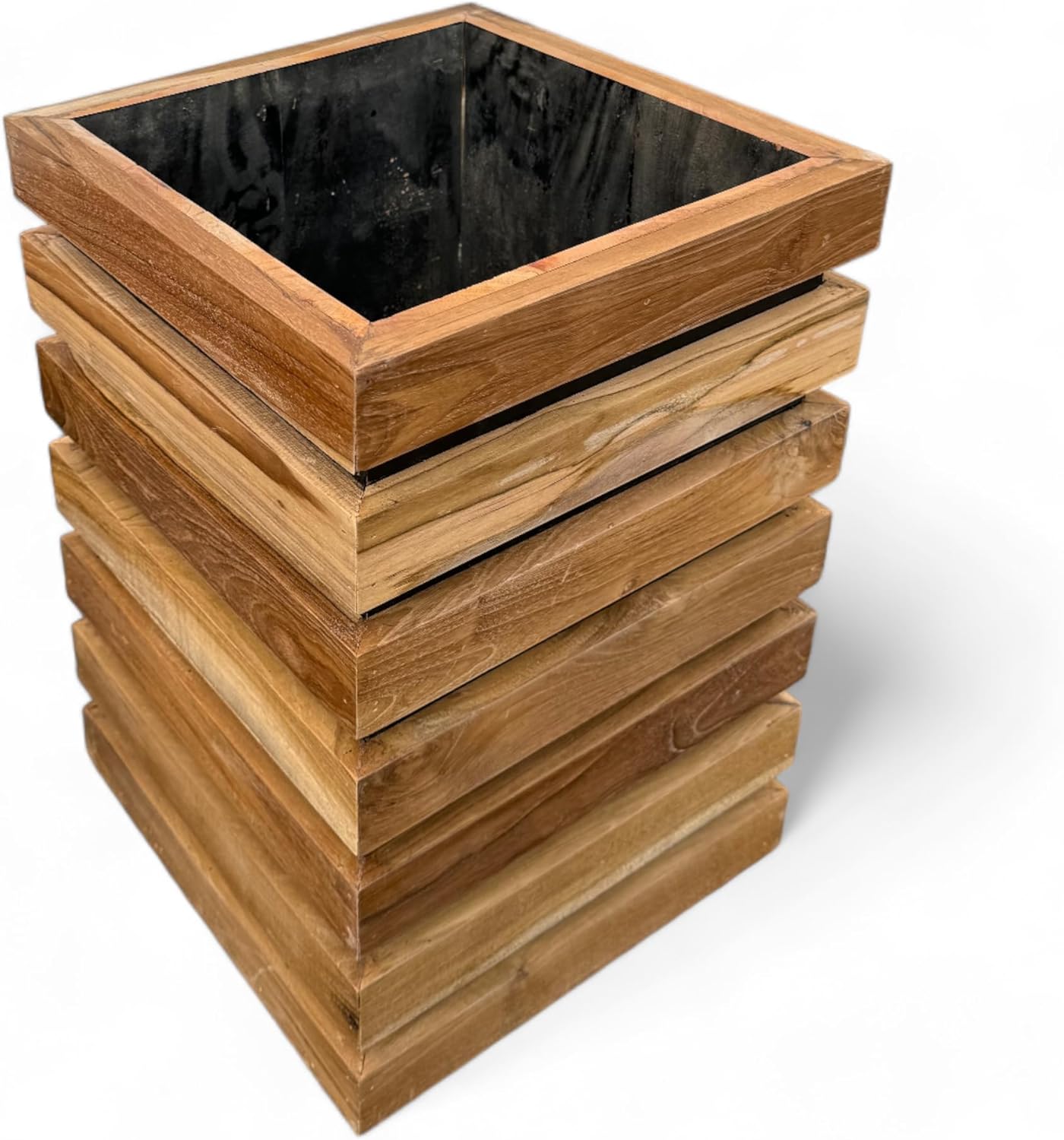 Holz Blumenkasten – Blumenkübel Balkonkasten Pflanzkasten – Handgefertigt – Modern mit Holzlatten – 40&70x30x30 cm (40 cm)