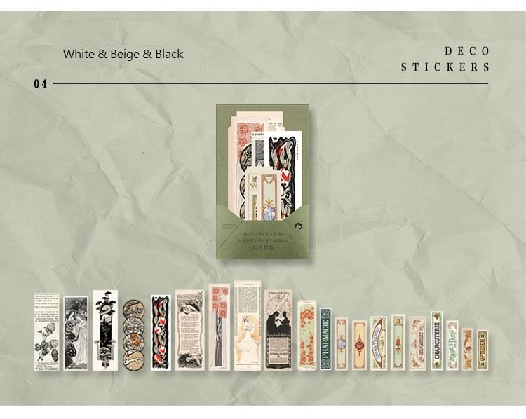 Baburu - Vintage Print Sticker (Diverse ontwerpen)