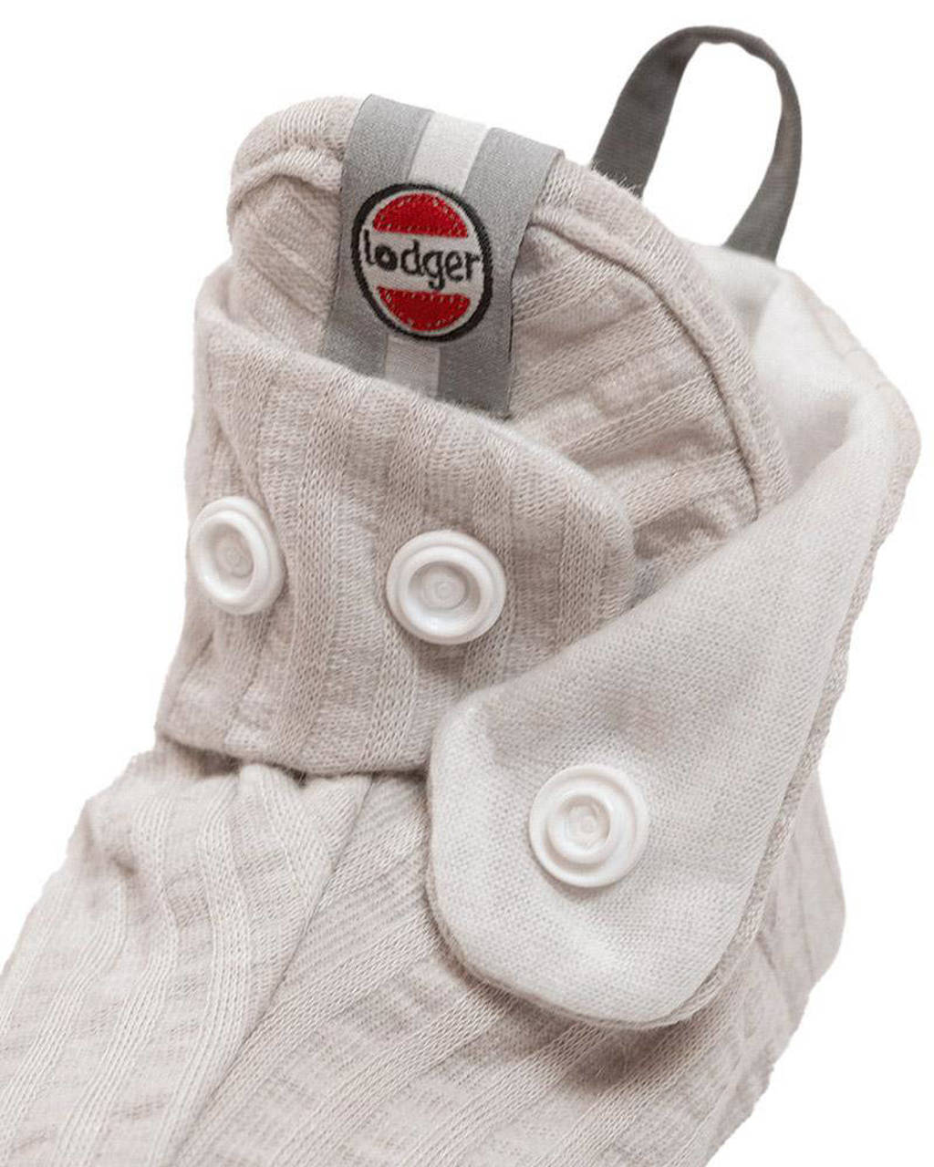 Lodger baby slofjes Seersucker Steel