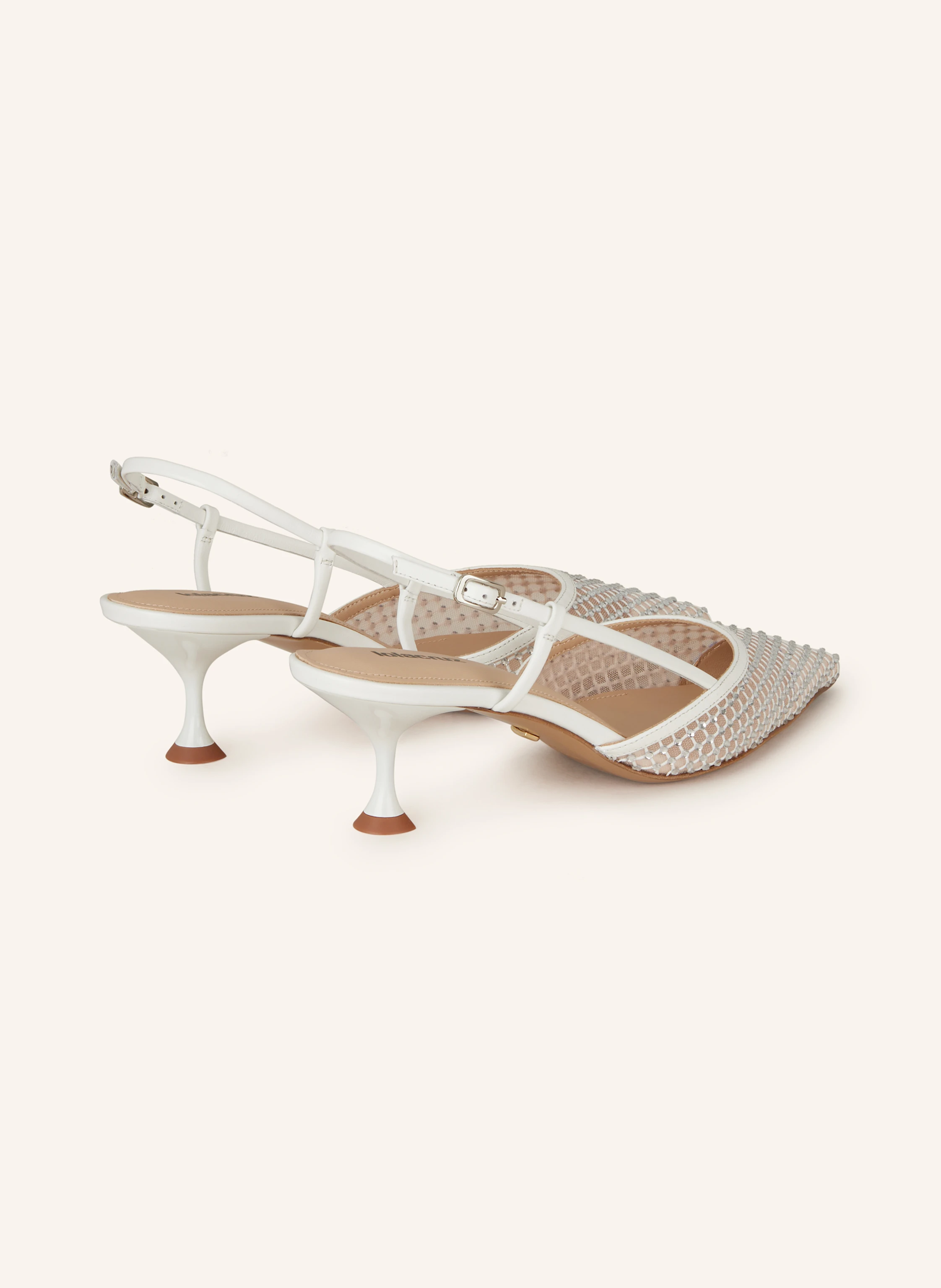 Lola Cruz Slingpumps mit Schmucksteinen
