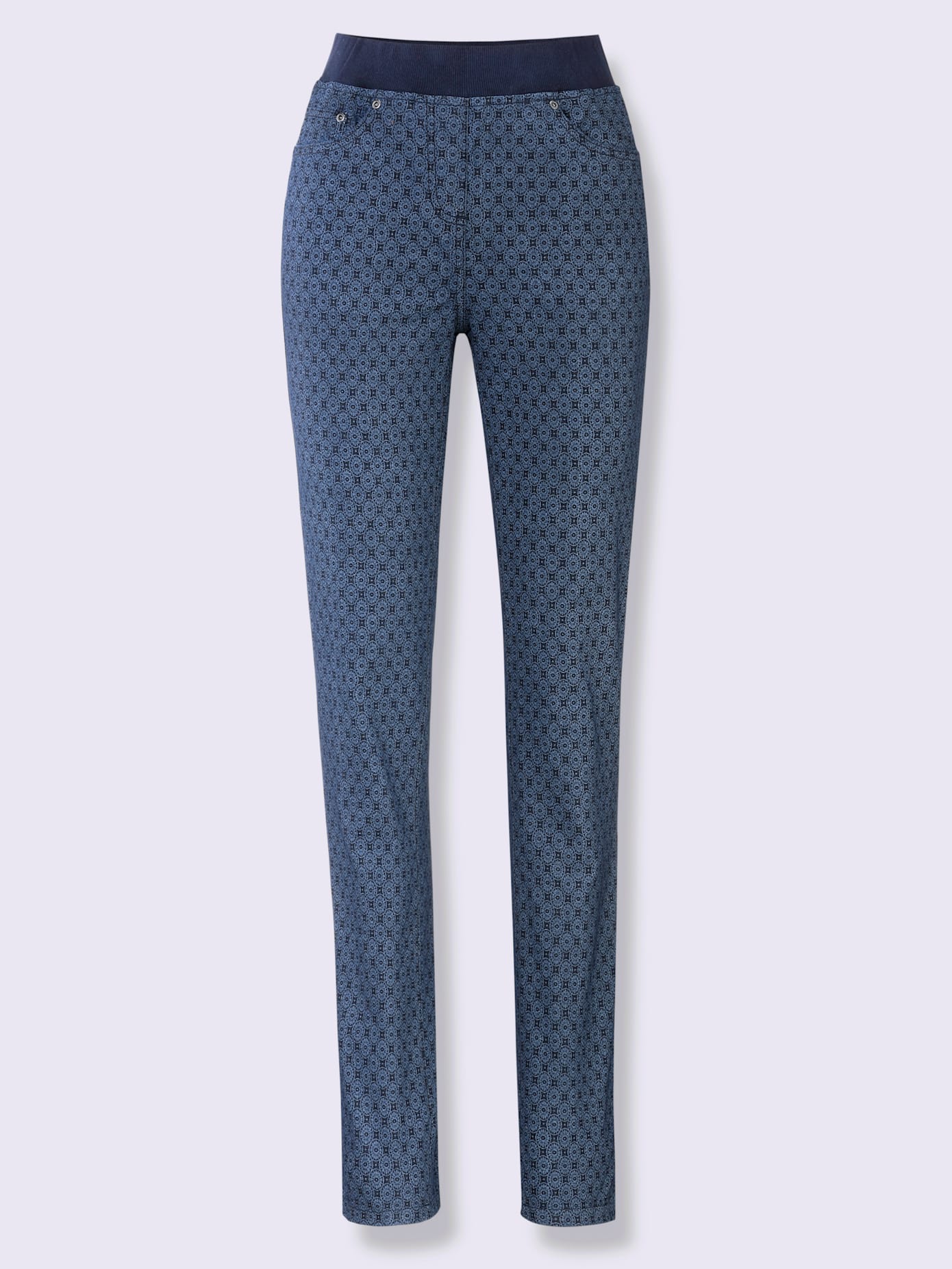 Jean femme confortable avec ceinture élastique