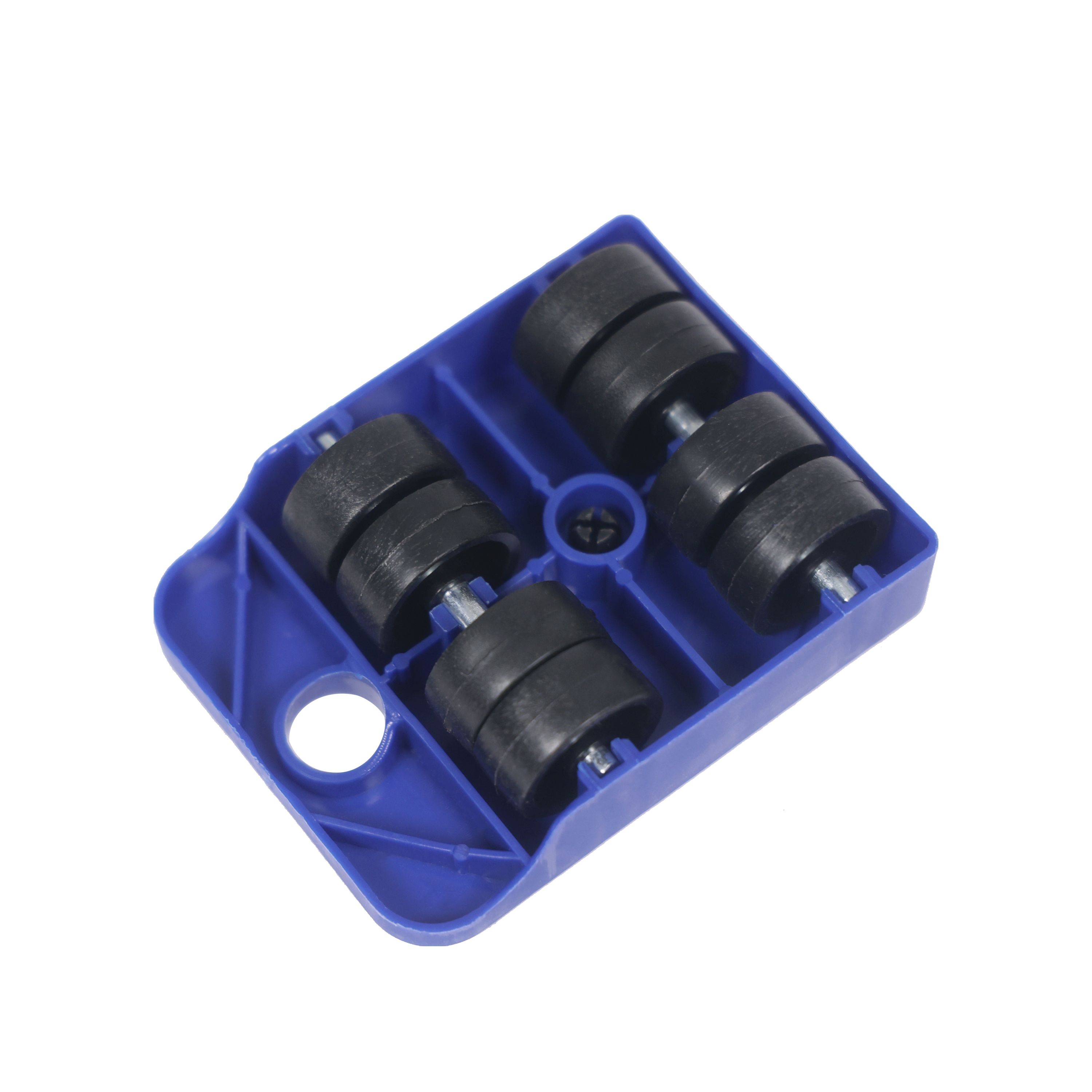 Möbelrollen viereckig 5er Set blau