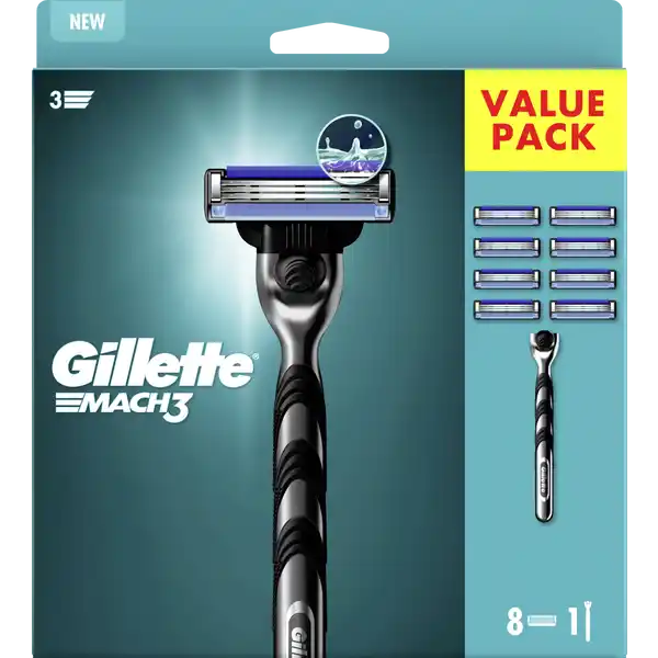 MACH3 Rasierer mit 8 Klingen Value Pack