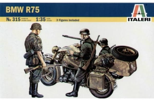 Italeri BMW R75, Motorsykkelmodell, Monteringssett, 1:35, BMW R75, Alle kjønn, Plast