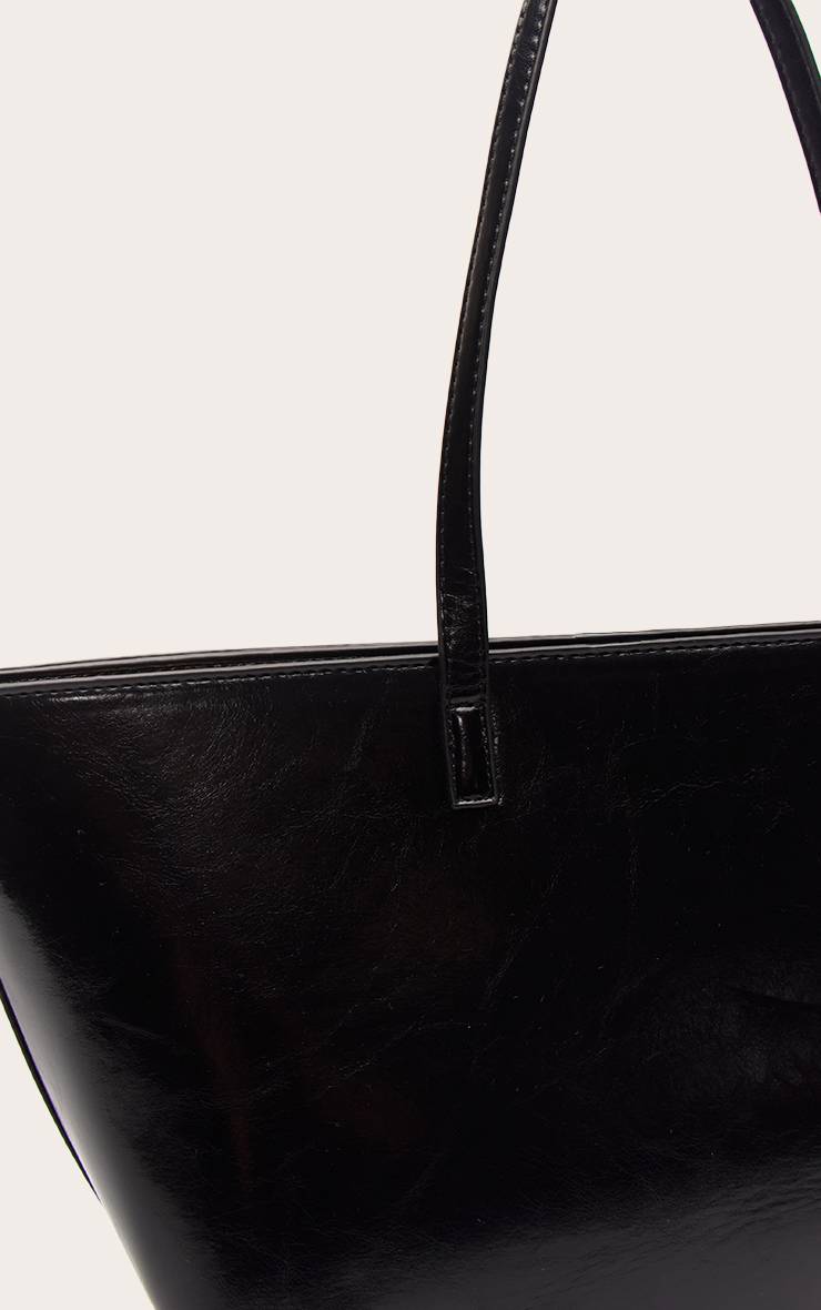 Noir Sac À Main Surdimensionné En Synthétiquecuir
