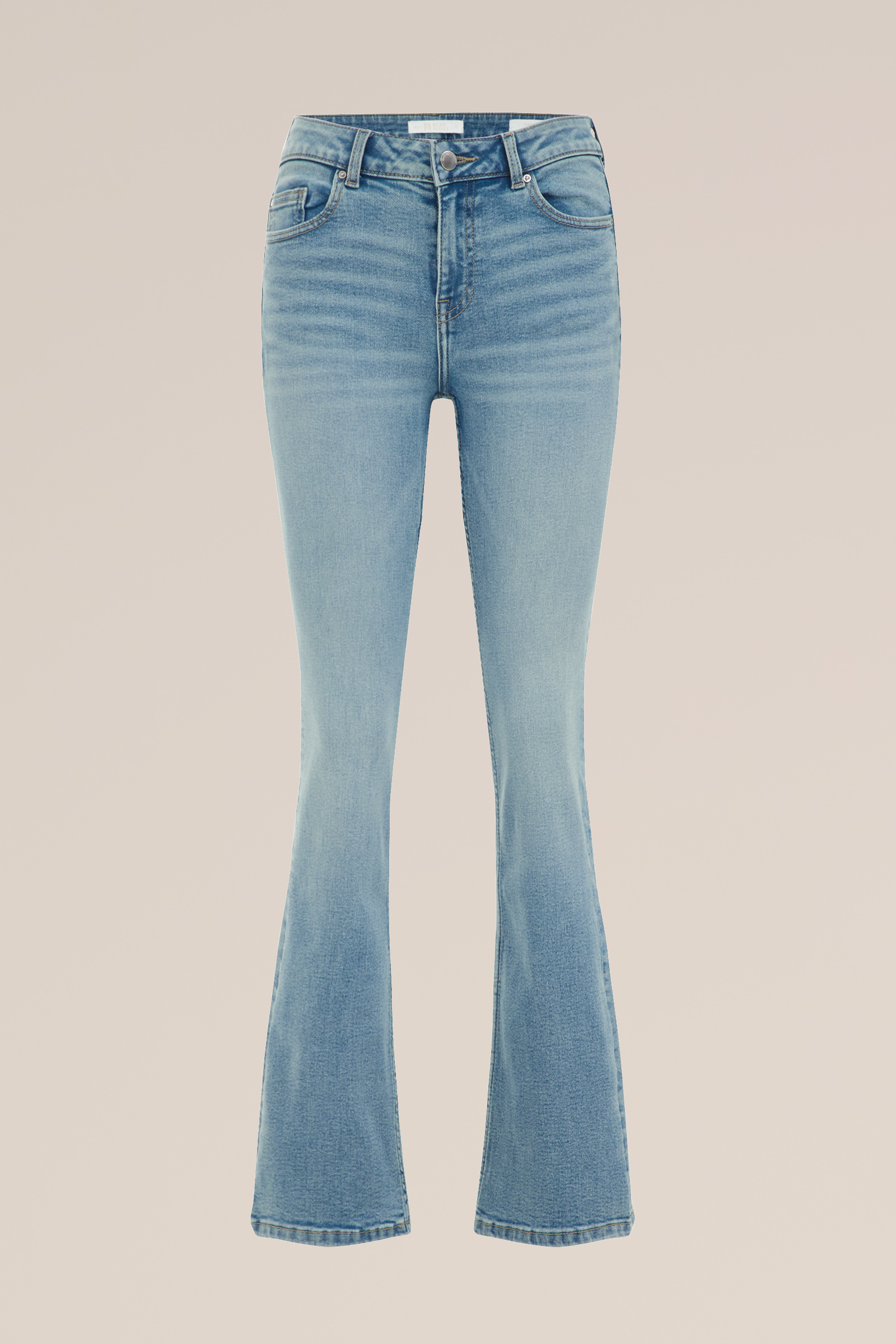 Mid rise bootcut jeans met superstretch WE Fashion Blauw