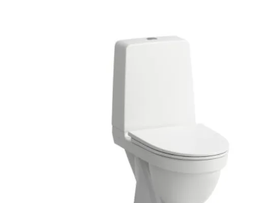 Laufen Kompas skruemonteret toilet med skjult S-lås og åben skyllekant