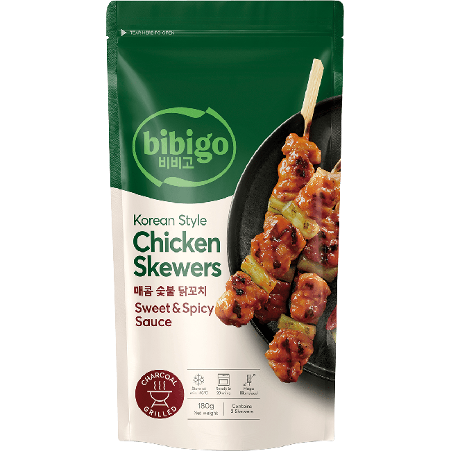 CJ Koreaanse Kipspiesjes Zoet & Pittige Smaak 180g