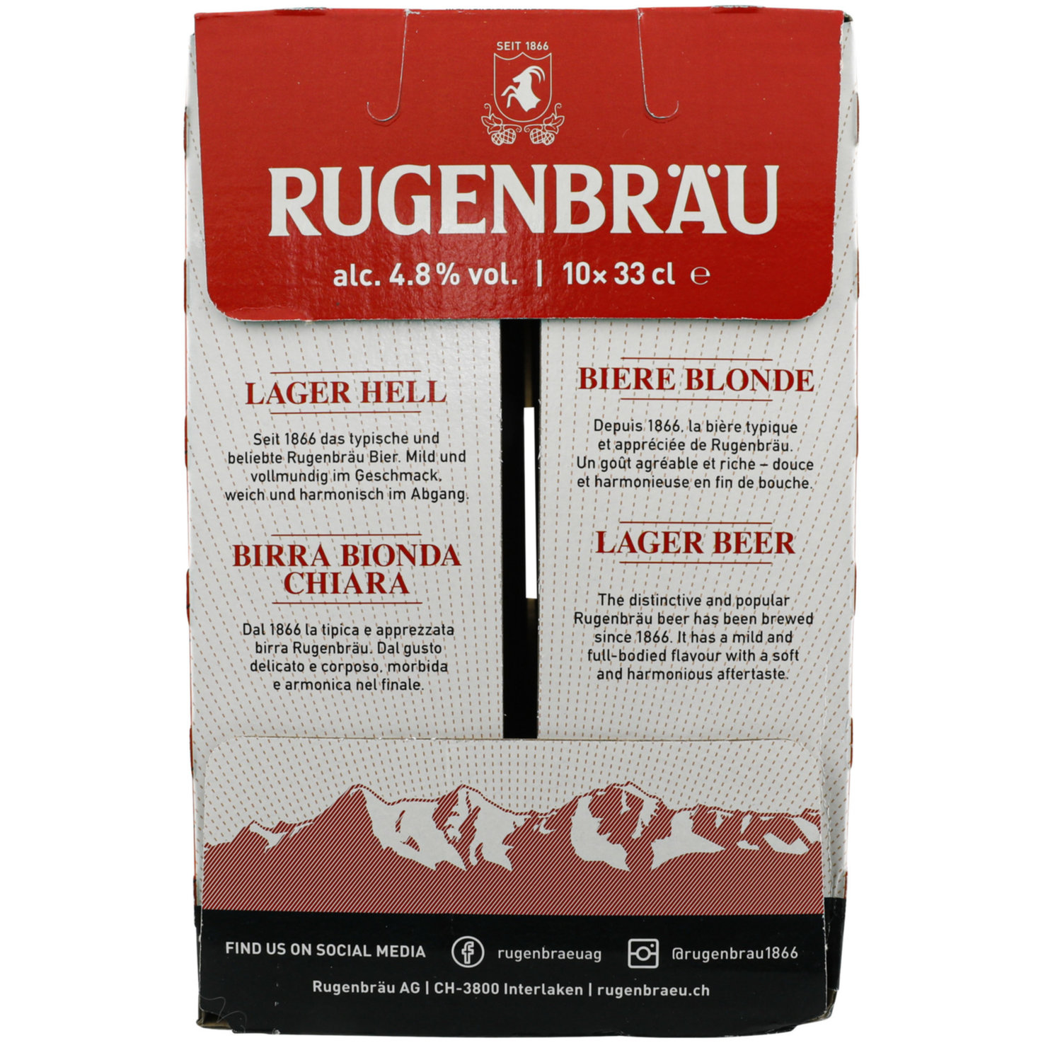 Rugenbräu Bier Lager 10x33cl -330cl