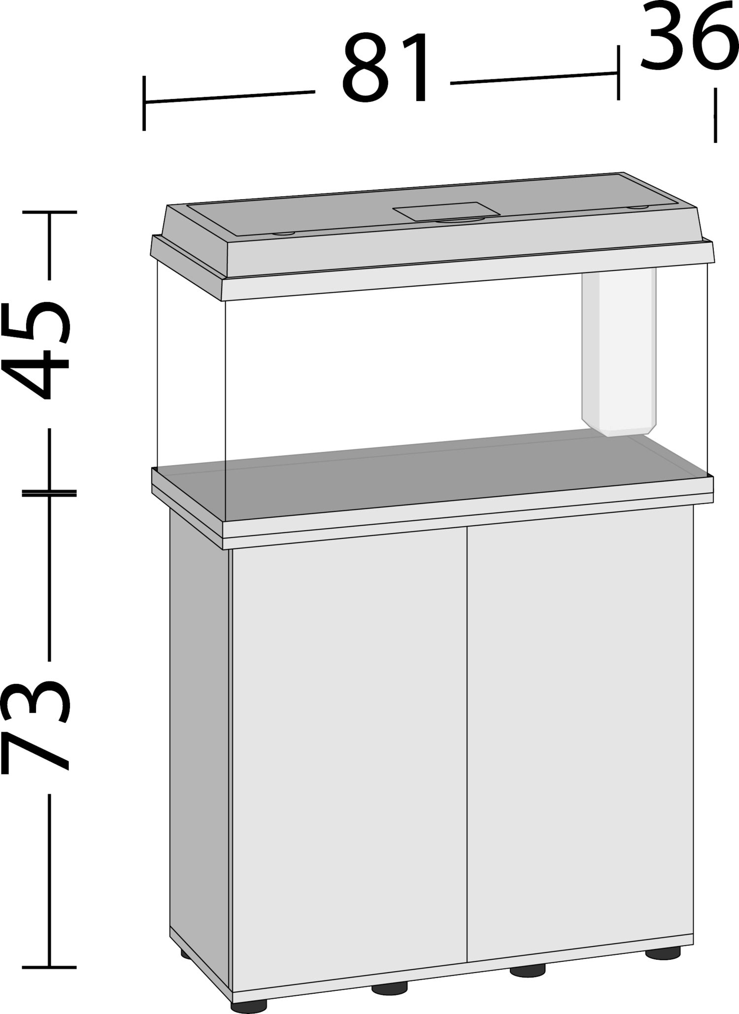 Juwel aquarium Primo 110 LED zwart82 x 37 x 41,5 cm