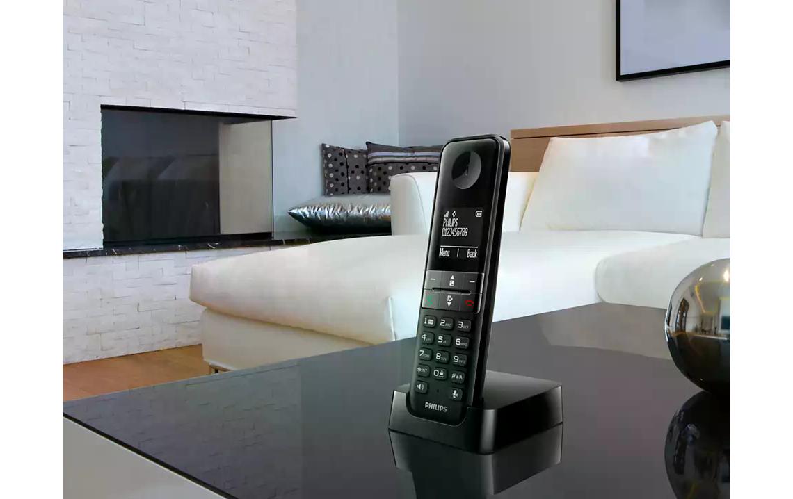 Schnurlostelefon D4701B SchwarzSchnurloses Telefon – Smarte Eleganz