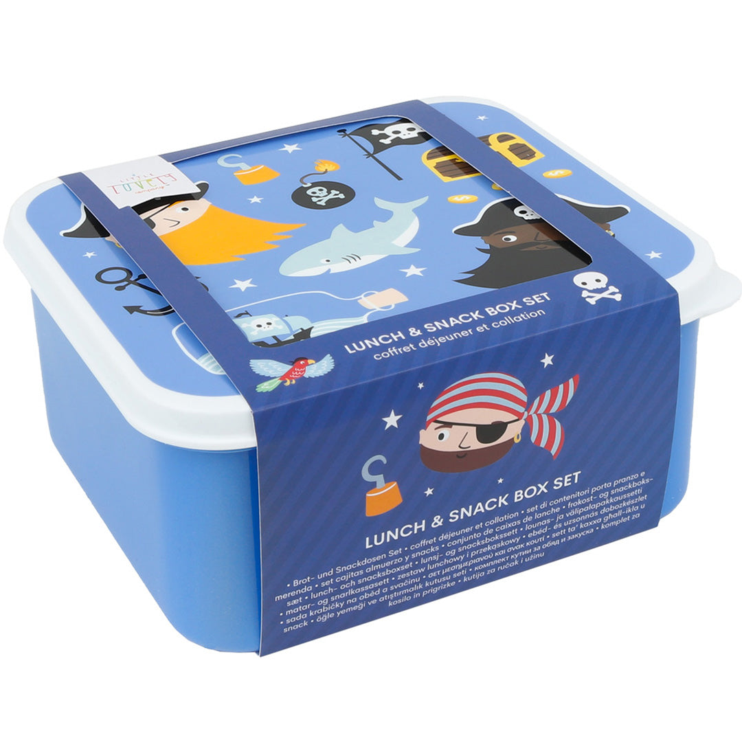 A little lovely company lunchbox set - piraten - 4st