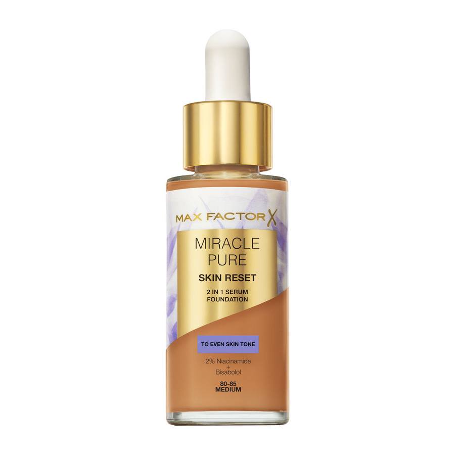 Max Factor Miracle Pure Skin Reset 2 In 1 Serum Foundation Medium 30ml
