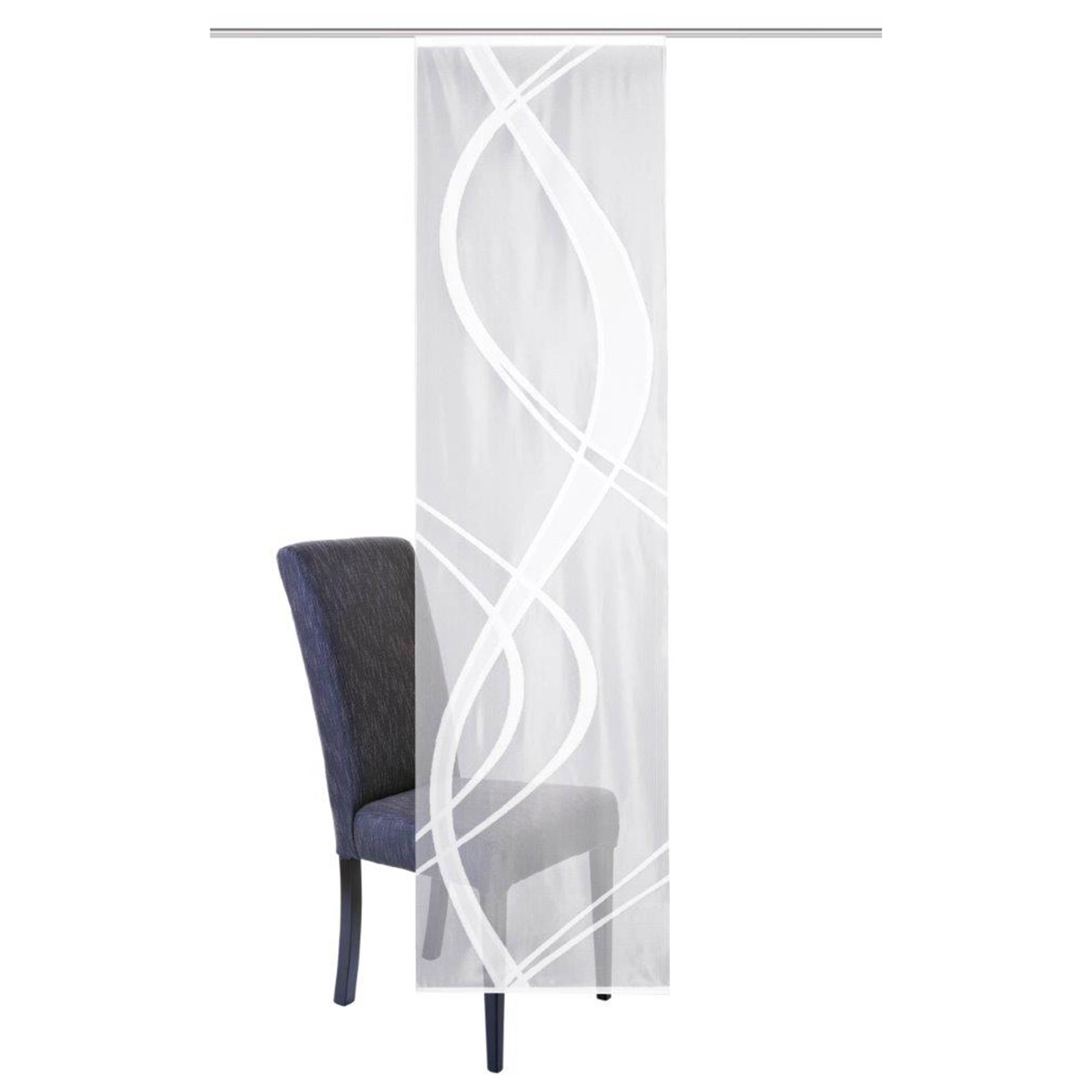 Schiebevorhang TIBASO - transparent-weiß - 57x225cm