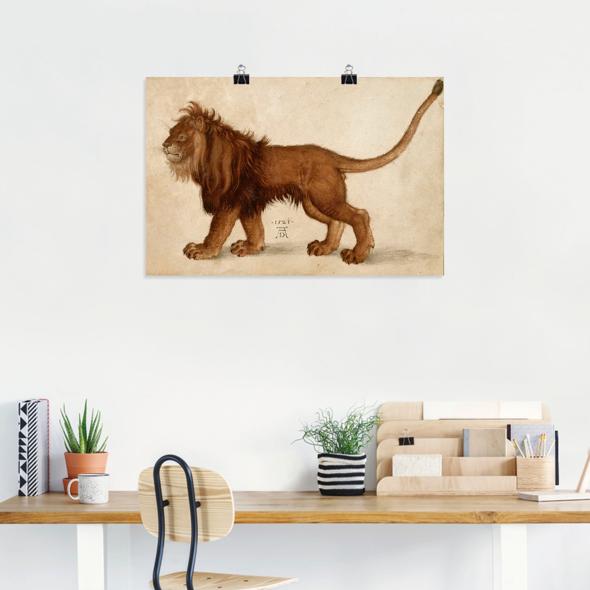 Artland Poster »Löwe. 1521« Raubkatzen 1 Stk. tlg. als Alubild, Leinwandbild, Wandaufkleber oder Poster in versch. Grössen