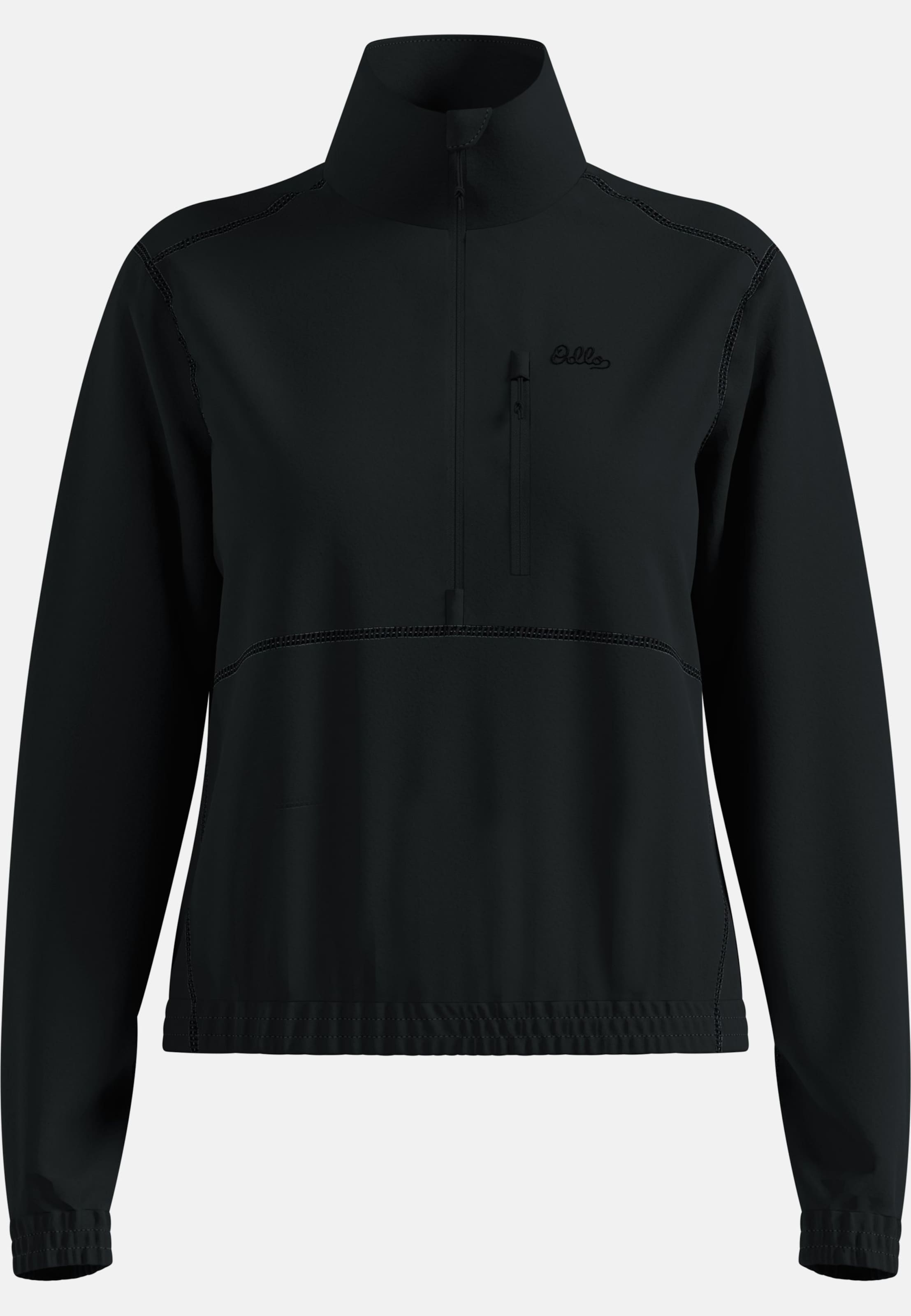 Klassischer Essentials Multisport Mid Layer aus Fleece mit Halbreissverschluss in black