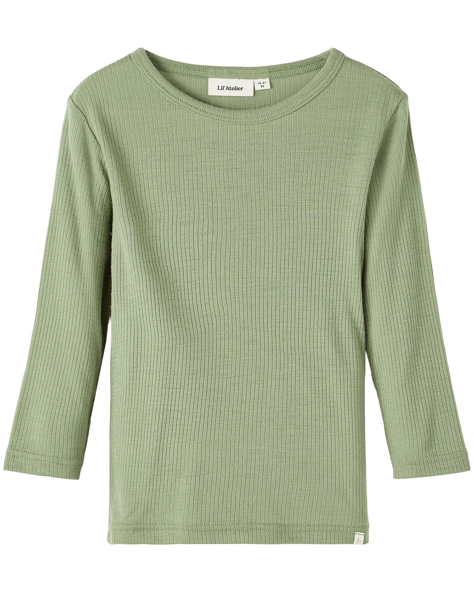 Woll-Langarmshirt NMNFABLE in oil green