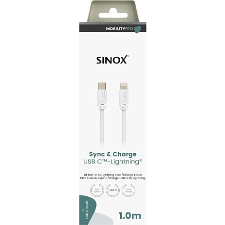 Sinox PRO USB-C-lightning kabel - 1 meter
