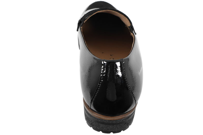 GABOR LOAFERS I SORT GLAT SKIND MED POLIDO LOOK