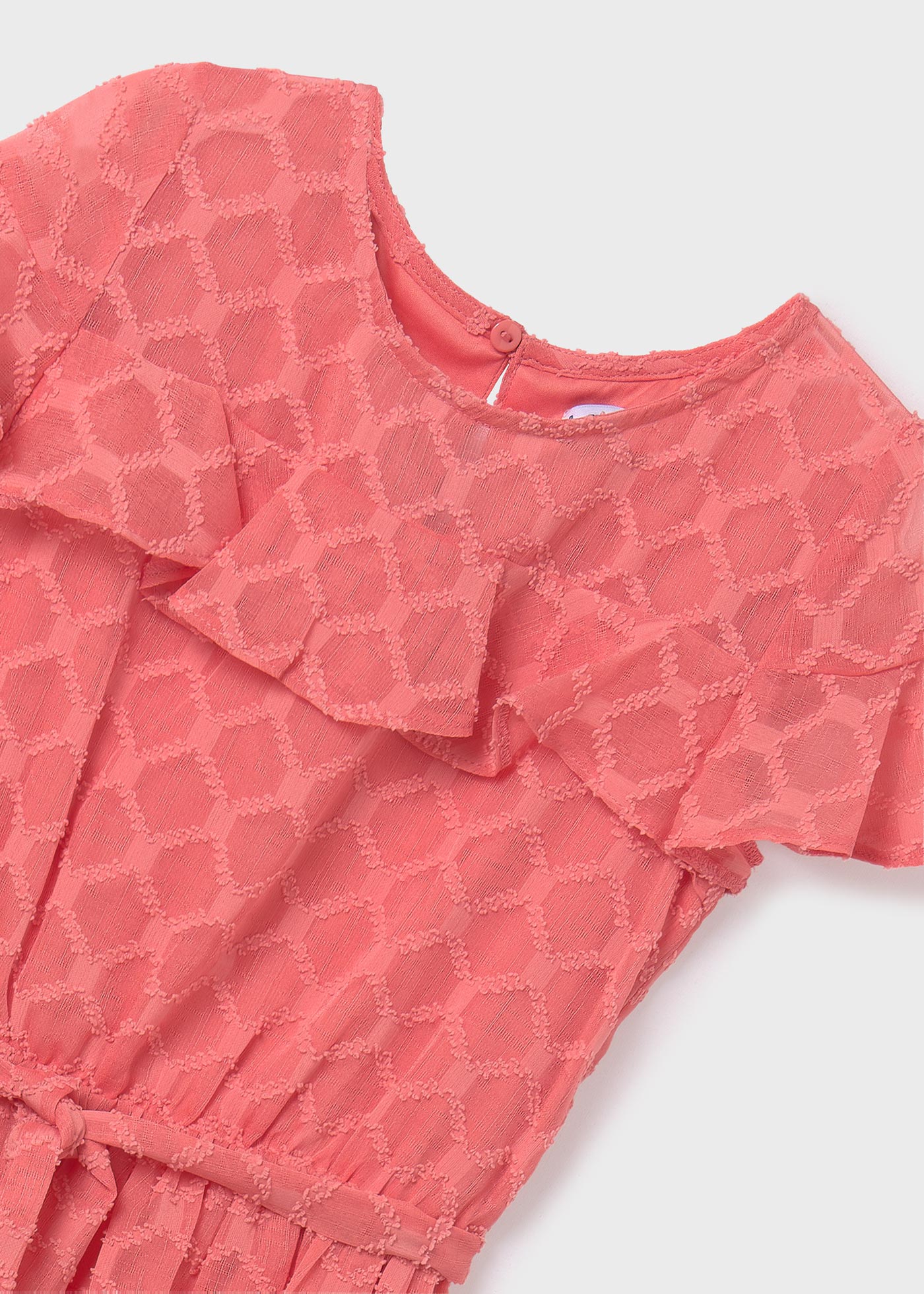 Vestido de chiffon infantil, cor pistache.