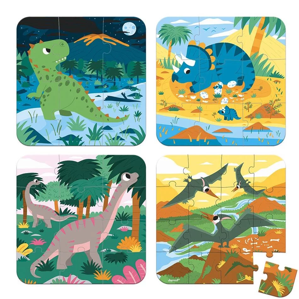 PUZZLE EVOLUTIFS DINOSAURES - EN BOIS