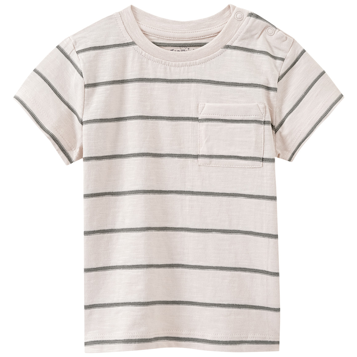 Topomini Baby T-Shirt mit Strukturstreifen beige
