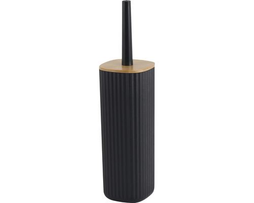 form&style 6-delige badkamerset, zwart kunststof/bamboe