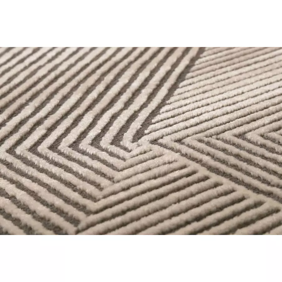 Esprit Kurzflorteppich Velvet Groove beige braun