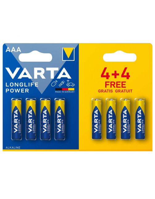 Varta Batterij High Energy Aaa - Batterijen - 4+4 stuks