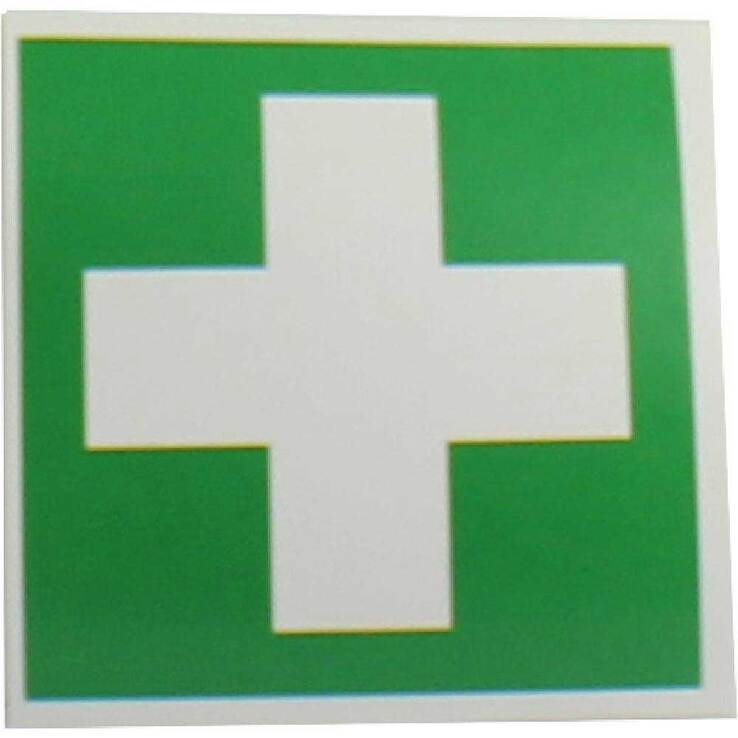 Grünes Kreuz Aufkleber Verbandkasten, 1 St
